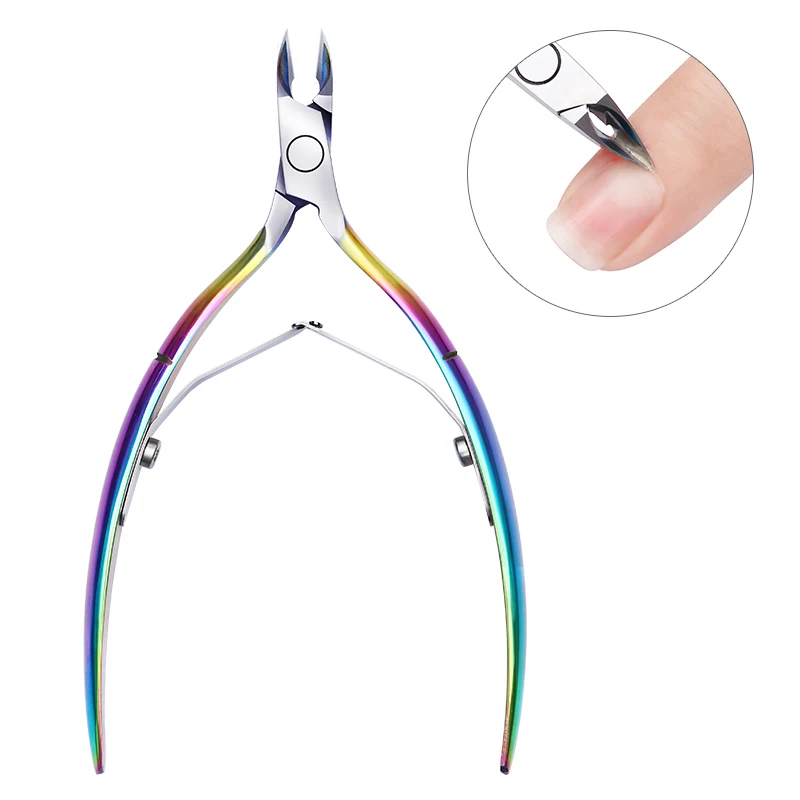 BORN PRETTY Colorful Nail Cuticle Nipper Dead Skin Scissor Trimmer Remover Clipper Nipper Plier Nail Art Grooming Tool