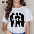 Полосатая Детская Повседневная футболка Harajuku Kpop с коротким рукавом, женская модная футболка Ullzang miпух, футболка фаната, корейские женские топы, рубашка