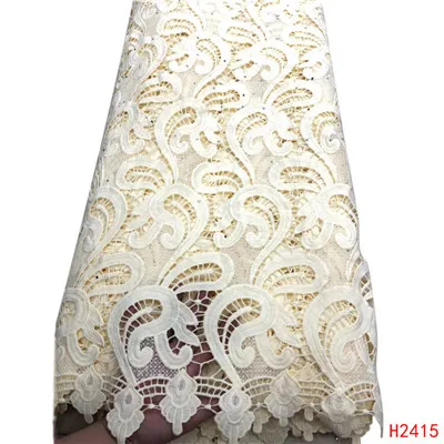 Tissu africain broderie coton нигерийский шнур кружевной ткани высокое качество Гипюр Вышивка Французская ткань кружево для вечернего платья - Цвет: As Picture