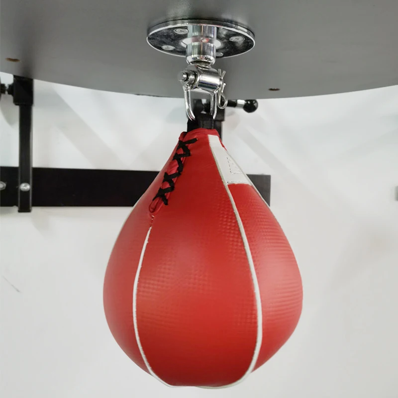 Скоростной боксерский мяч из ПУ кожи грушевидная форма поворотный дырокол для