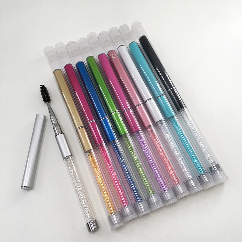 Оптовая продажа косметика 10 цветов кисти для туши ресниц с кристаллами Стразы |
