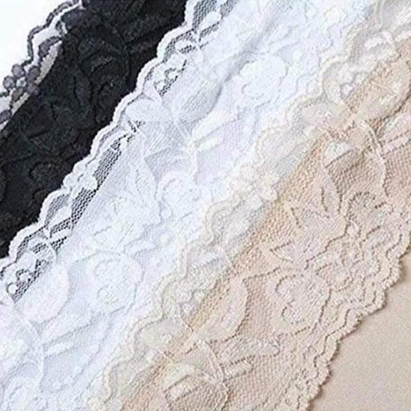 3 шт. кружевной бюстгальтер невидимка с застежкой черный/белый цвет|Топы без