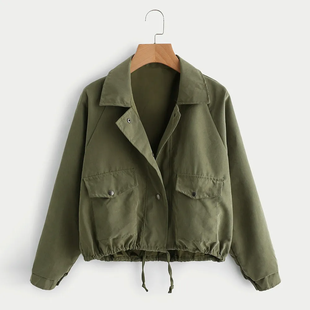 2020 модная однотонная куртка женские осенние пальто базовые куртки с длинным