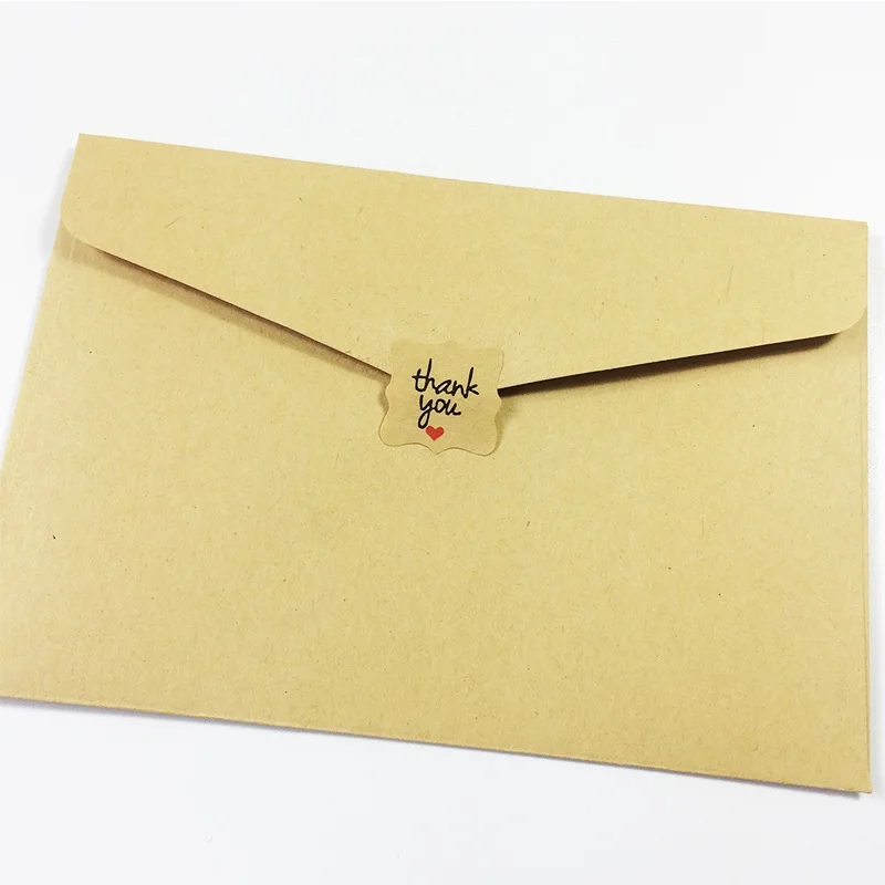 1200 шт./лот крафт-бумага спасибо упаковочная этикетка Уплотнительная наклейка