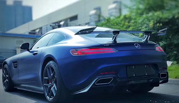 15 18 AMG GT C190 комплект для тела Renn Style углеродное волокно передний бампер губ боковые