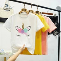 summer women 2021 t shirt crop tops kawaii pattern oversized tshirt round neck fitted soft casual fashion tees ladies clothes