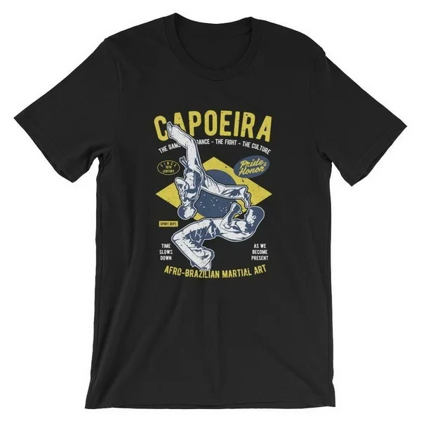 

Capoeira T-Shirt. Martial Arts 100% Cotton Premium Tee New Unisex Men Women Tee Shirt