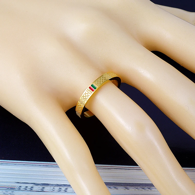 Женское кольцо из нержавеющей стали мужское свадебное банкетное классическое