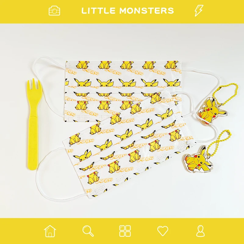 Новинка детская одноразовая Защитная маска для лица с покемоном 10 шт. фильтр