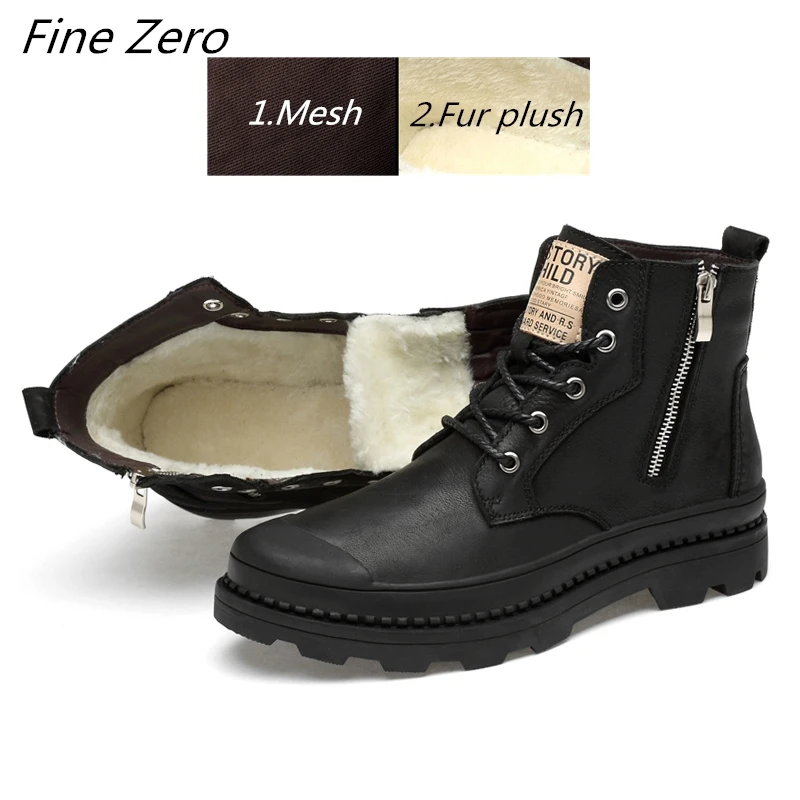 Отличные брендовые супер теплые мужские зимние кожаные водонепроницаемые