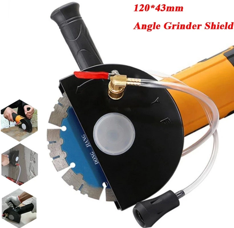 120*43mm Angle Grinder Shield Set Water Cutting Machine Base Safety Cover Dust Collecting Guard Kit Dust Shroud Protecter Cover