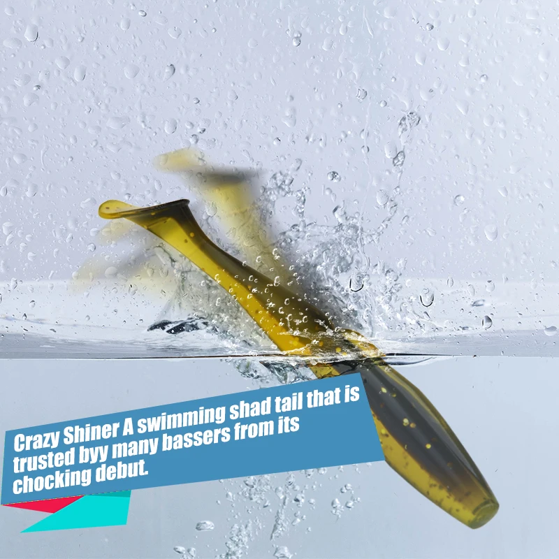 MEREDITH рыболовная приманка Crazy Shiner Shad 70 мм 90 110 130 Pesca мягкие приманки для рыбалки