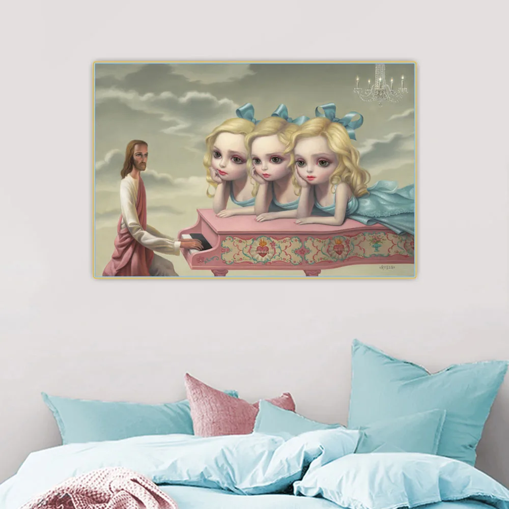 Картина с изображением ситона Mark Ryden проигрыватель пианино холст картина маслом