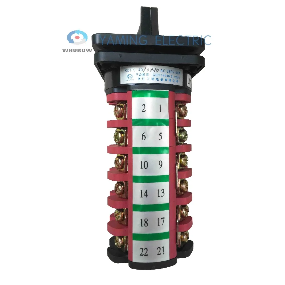 Поворотный переключатель KDHC-406*10, 10 позиций, 6 полюсов, 40 А, кулачковый переключатель, переключатель, производитель сварочных аппаратов bx6 (art.: 7a464f365) - 7a464f365