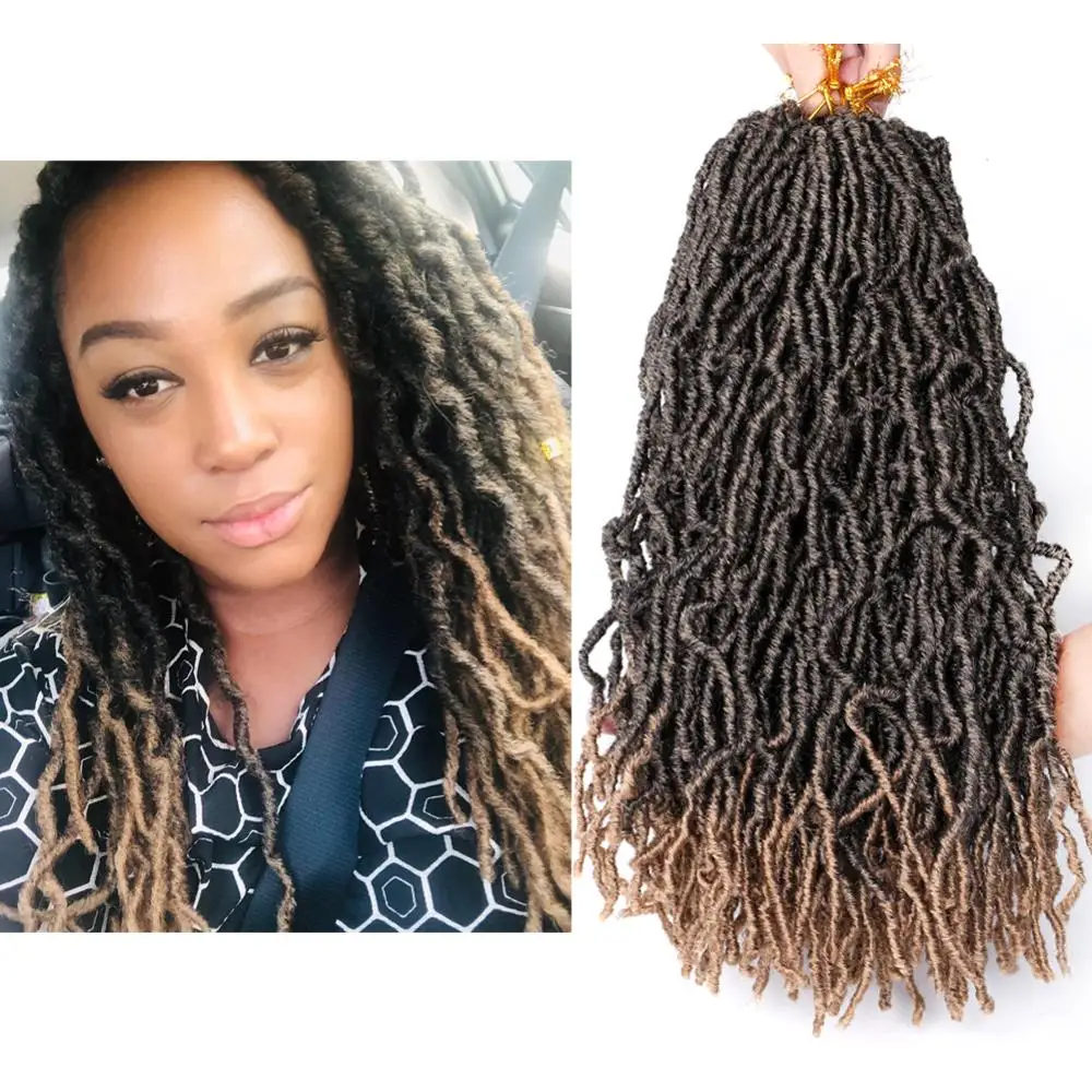 

Saisity Omber Soft Faux Locs Crochet Hair Synthetic Natural Black Dreadlocks Hair Extensions Dark Brown Bug Blonde Braiding Hair