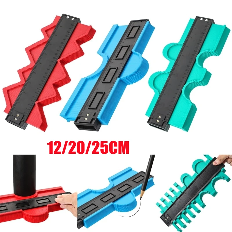 

12/20/25cm Shape Contour Gauge Plastic Profile Contour Copier Measuring Instruments Shape Gauge Duplicator Contour Template Tool