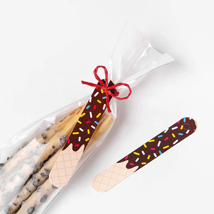 100 шт. ценная этикетка в форме мороженого этикетки для одежды карточка из