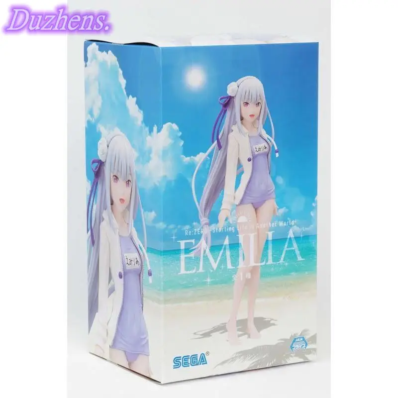 

Re:Zero kara Hajimeru Isekai Seikatsu Original Japanes Emilia Summer swimsuit PVC Action Figure Anime Figure Model Toy Doll Gift