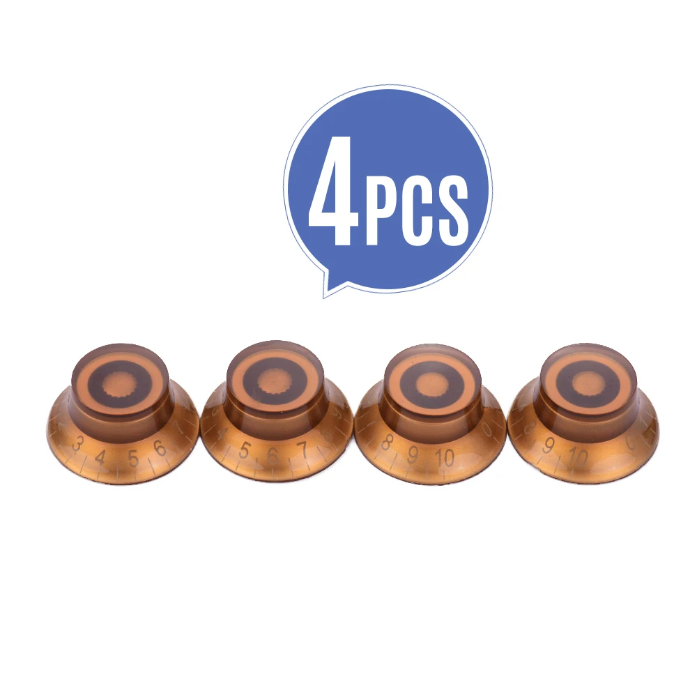 4 шт. Электрогитары ручка шляпа бас акриловая тон и управления громкостью для LP