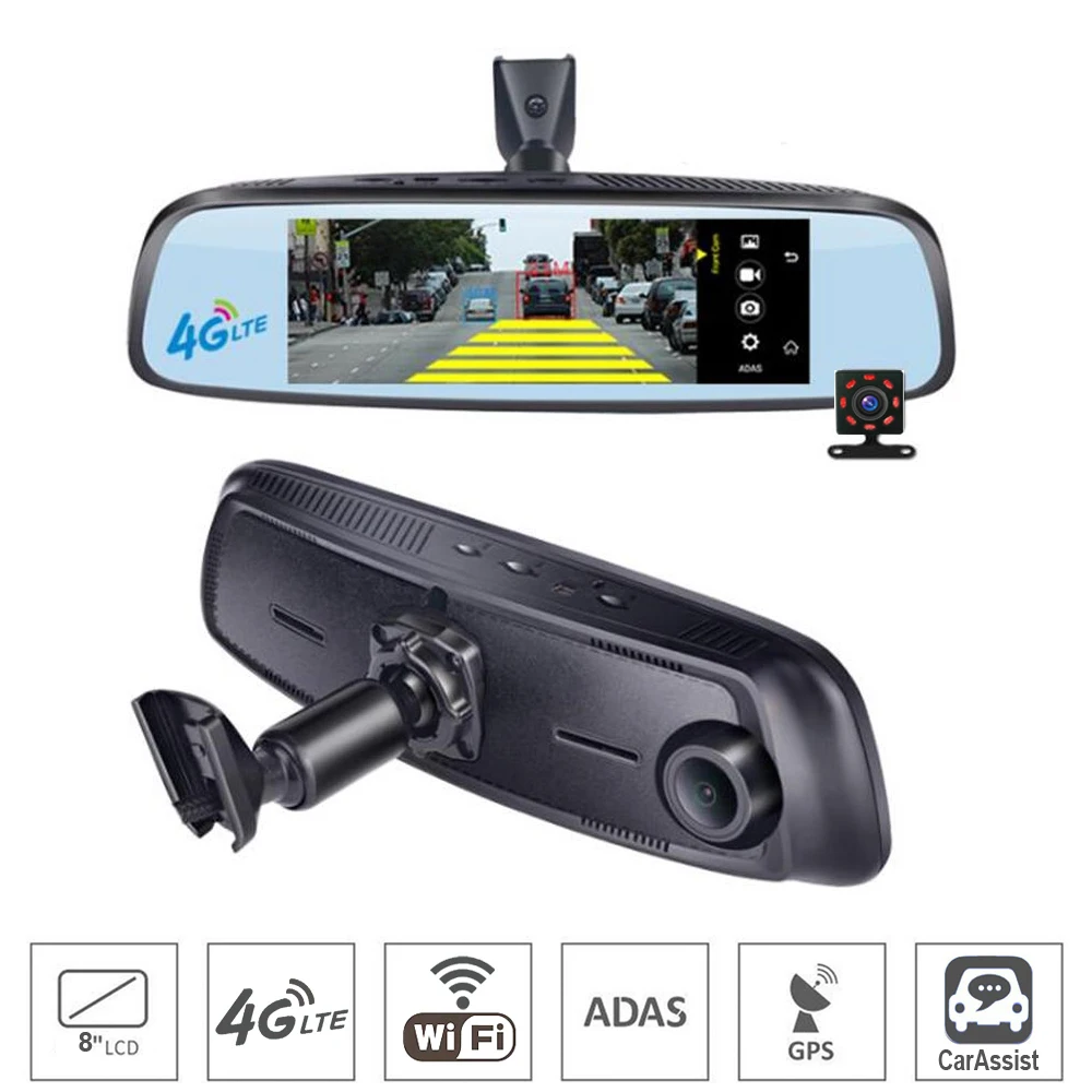 Автомобильный видеорегистратор с сенсорным IPS экраном 7 84 дюйма GPS Bluetooth Wi Fi ADAS|dash