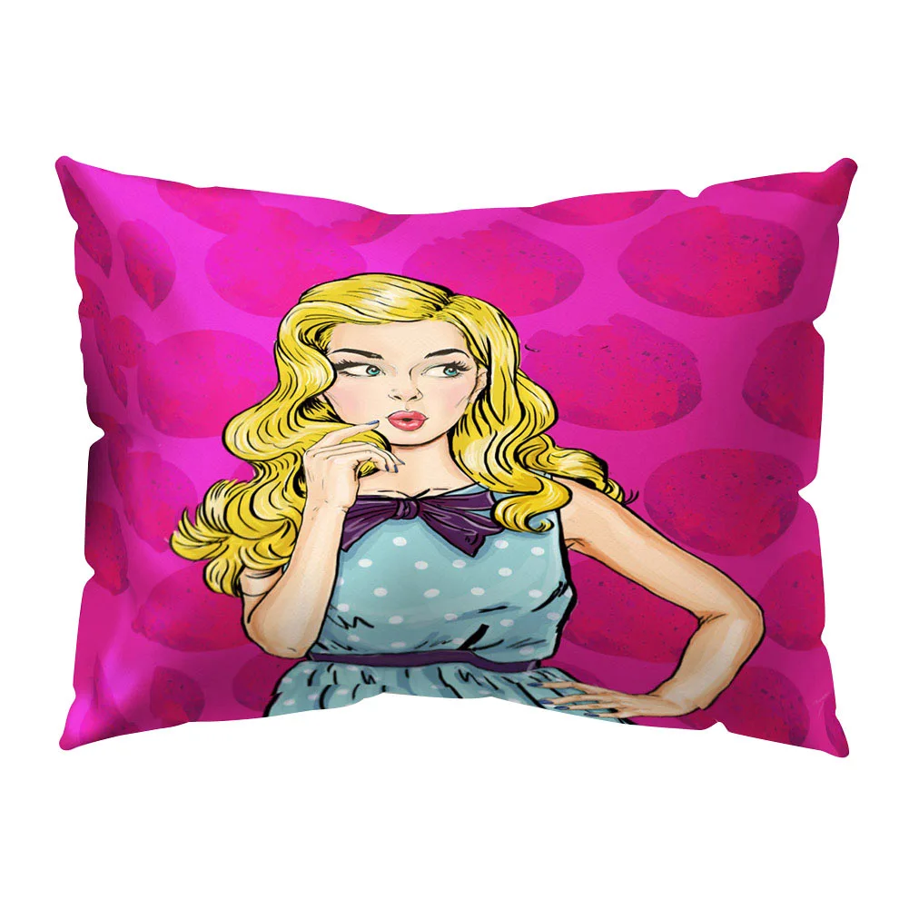 Креативный квадратный чехол для подушки с красивым принтом постельные