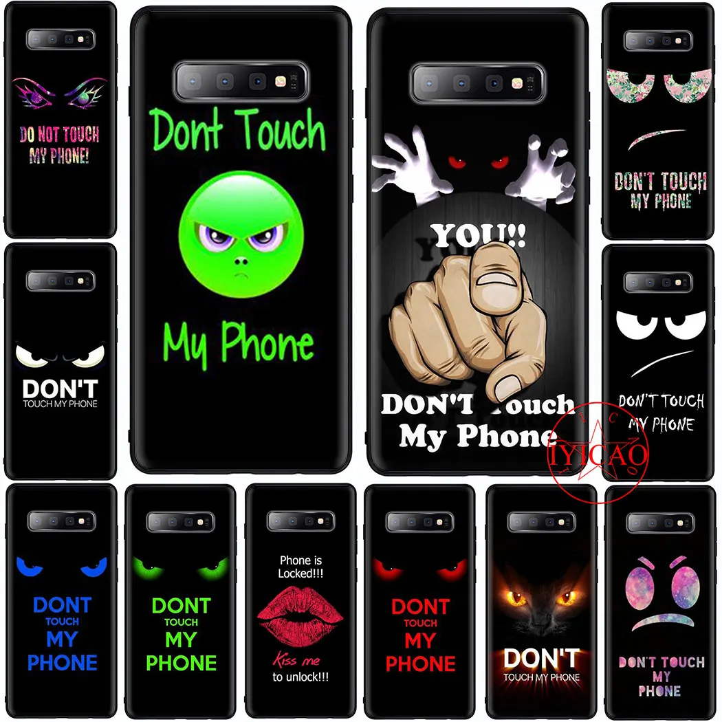 Мягкий чехол don t touch my phone Для samsung S6 S7 S8 S9 S10 Edge S10e Note 8 9 10 Plus | Мобильные телефоны и