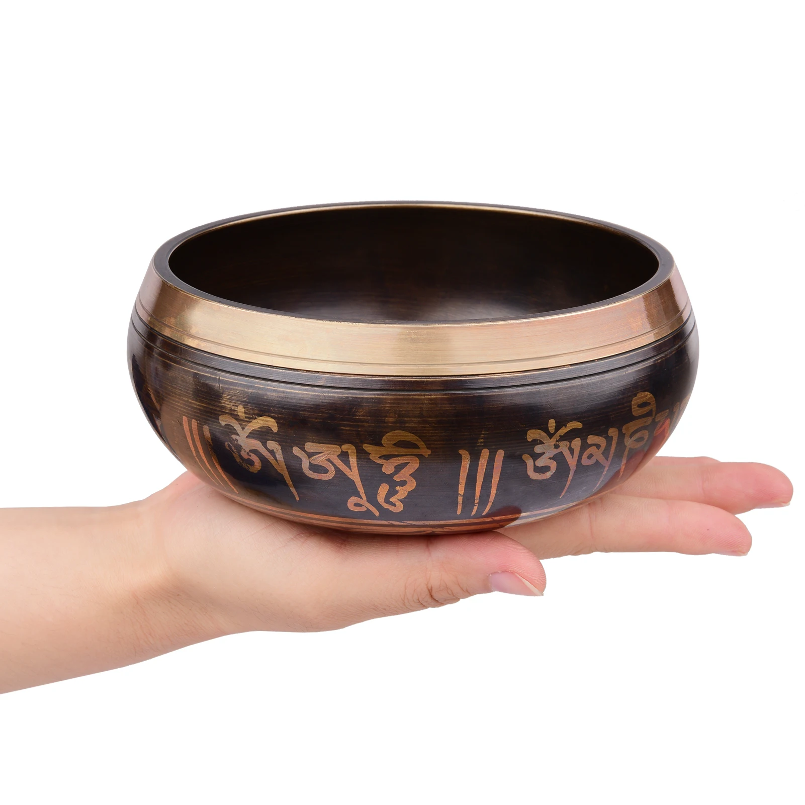 

Muslady Tibetan Singing Bowl Set with 12.5cm/5inch Handmade Metal Sound Bowl & Soft Cushion Wooden for Yoga Meditation Sound