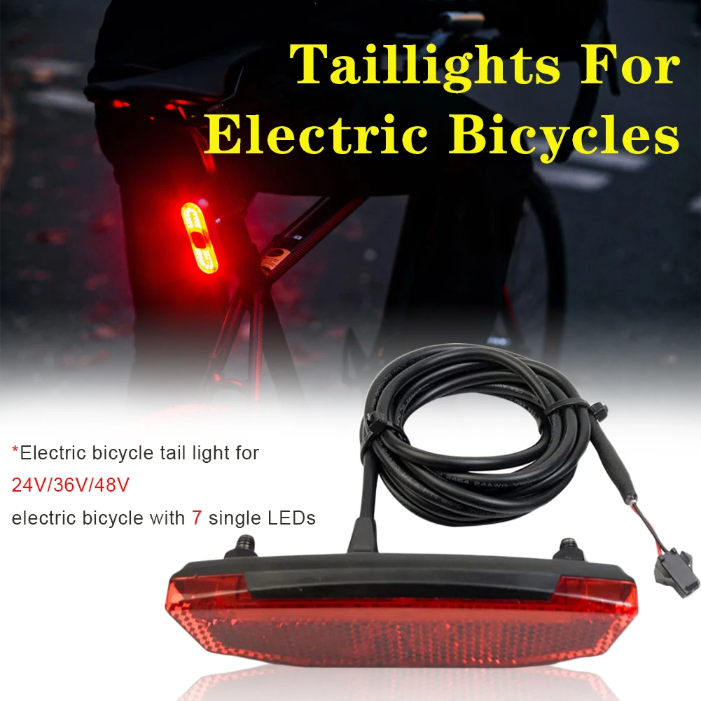 

2021 New 36V/48V Ebike Rear Light/Tail Light LED Waterproof Safety Warning Rear Lamp For E-scooter Interface Connections