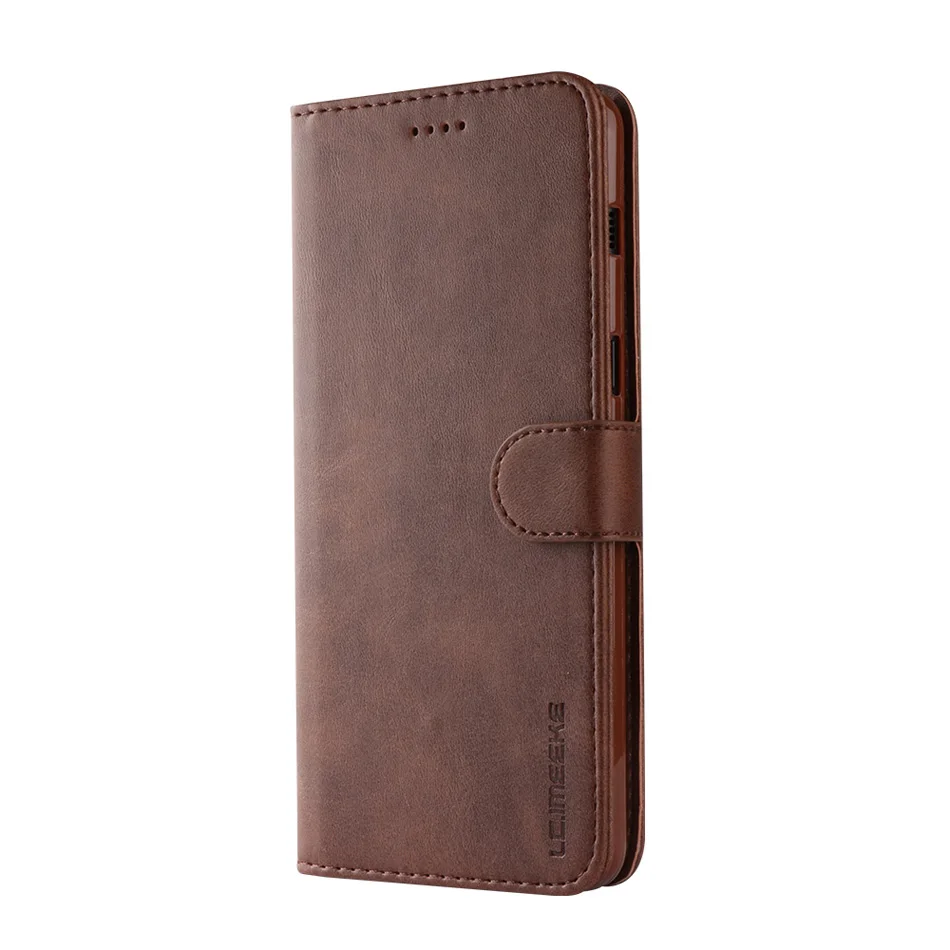 Кожаный чехол-книжка для Xiao mi Red mi 7 7A 6 6A K20 Note 8 7 6 5 PRO 4X Чехол-книжка s Xio mi A2 Lite 9T PRO - Цвет: Темно-коричневый