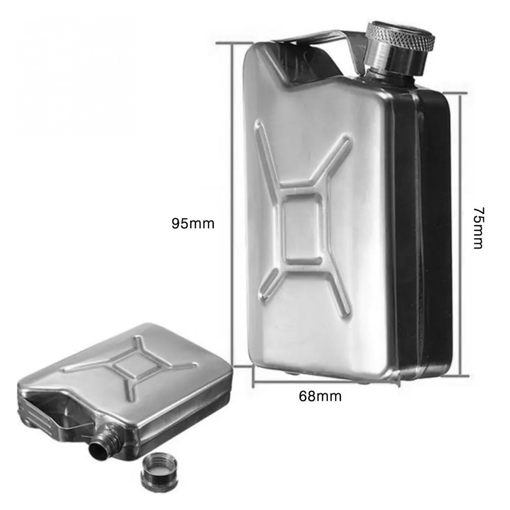 

5 oz Jerrycan Oil Jerry Can Liquor Hip Flask Creative Wine Pot Stainless Steel Jerrican Fuel Petrol Gasoline Can