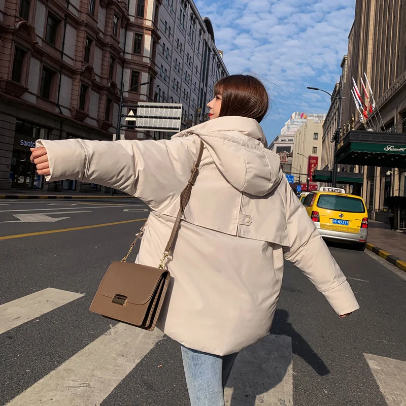 

Down New Winter Jacket Female Parka Coat Feminina Short Down Jacket Plus Size Long Hooded Down Cotton Coat Jacket Women