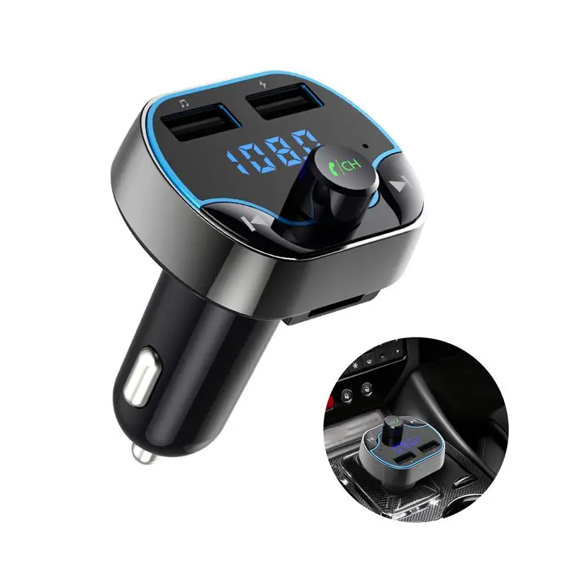 

Hands-free Call Car Charger Wireless Bluetooth FM Transmitter Radio Receiver MP3 Audio Music Stereo Adapter USB Port Charger