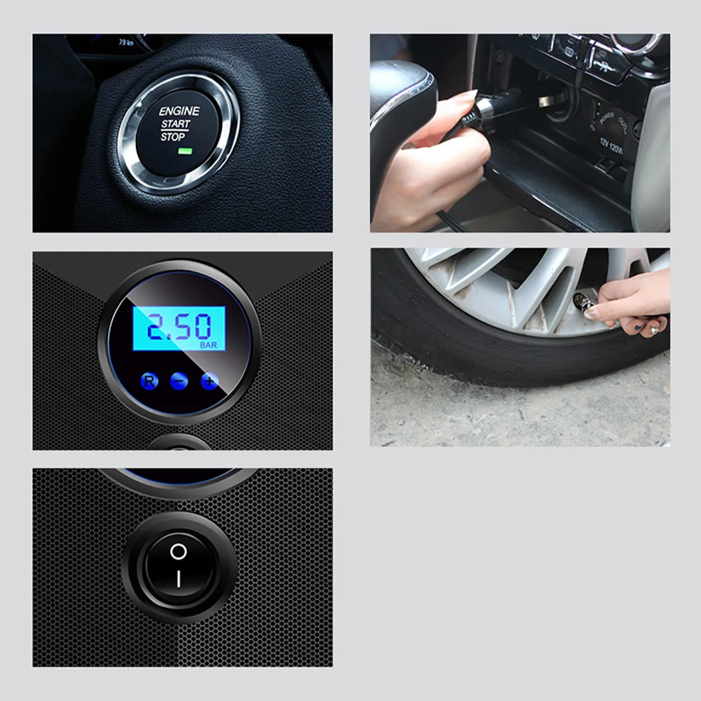 

Car Air Pump Car Air Pump Digital Display 12v Portable Tire Air Pump Intelligent Tire Repair 19 Cylinder Pointer