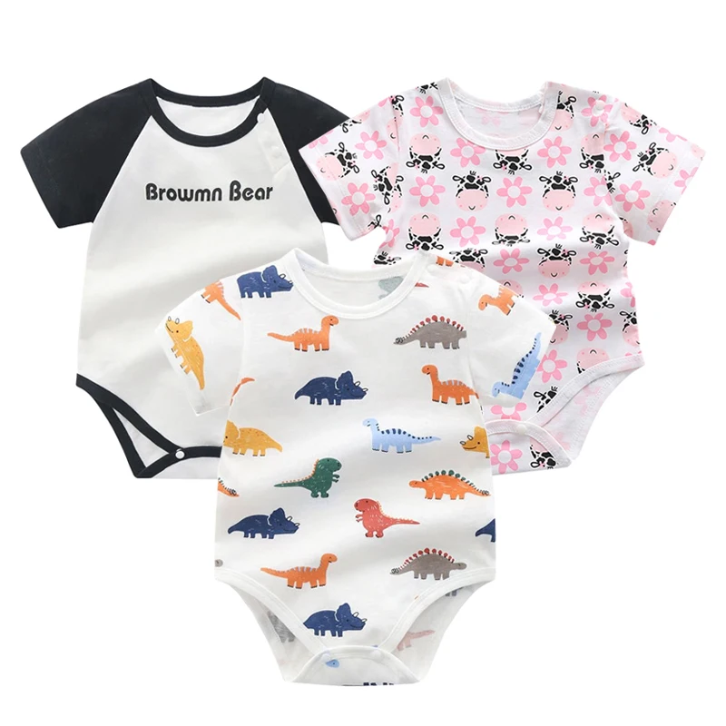 

2/3PCS Baby Romper Newborn Gift Cotton Baby Summer Boy Girl Clothes Crawling Toddler Jumpsuit Infant Onesie Clothing