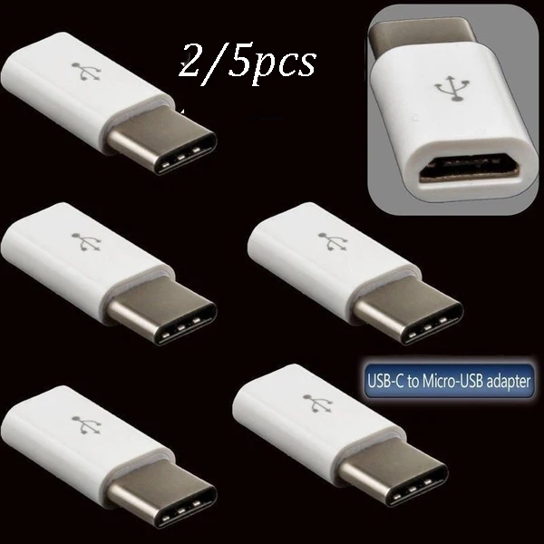 2/5 шт. адаптер Micro Usb к Type C USB кабель зарядное устройство для Samsung Galaxy S8 Plus Note 8 Huawei P10