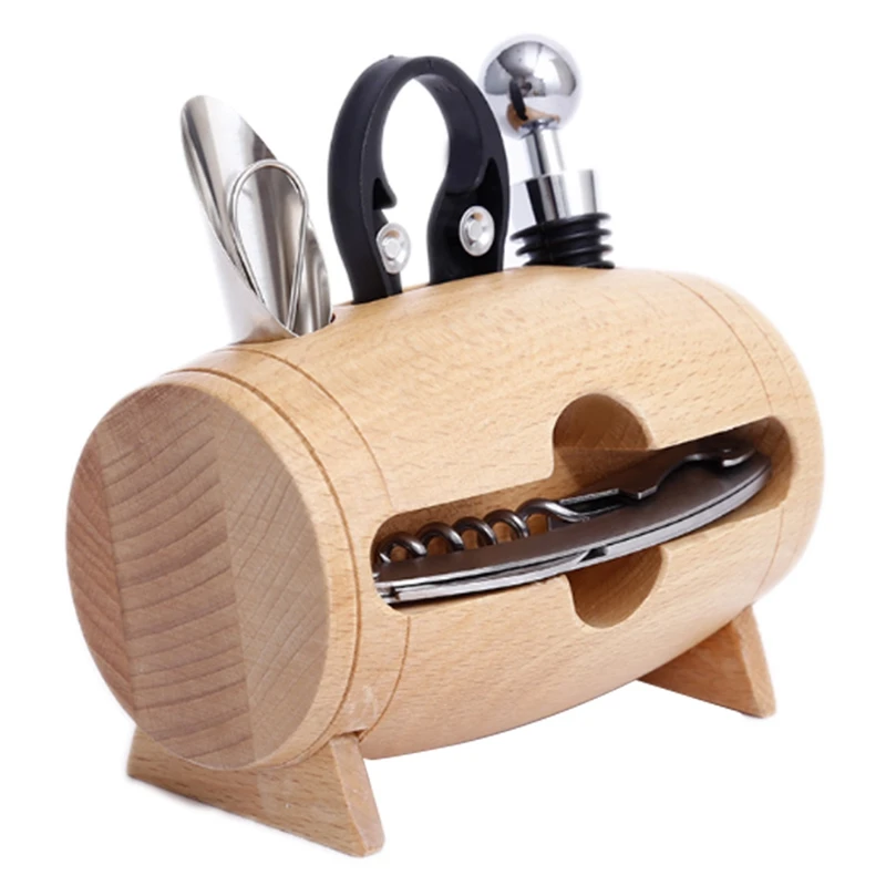 Новый набор барных инструментов 4 шт. открывалка для бутылок вина с деревянной