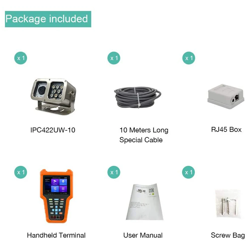 

Underwater IP Camera with 316L Stainless Steel Case Designed for Aquaculture Farms Comes with Handheld Terminal and 33ft Cable