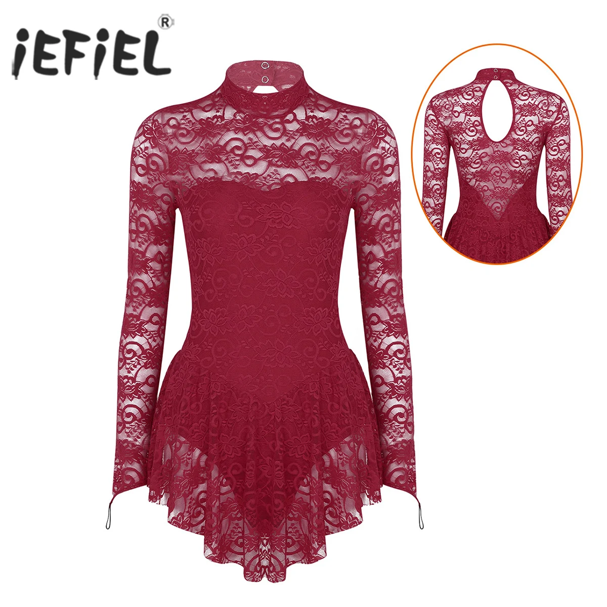 Женский взрослый балетный костюм Лирический танцевальный Кружевной фигурный