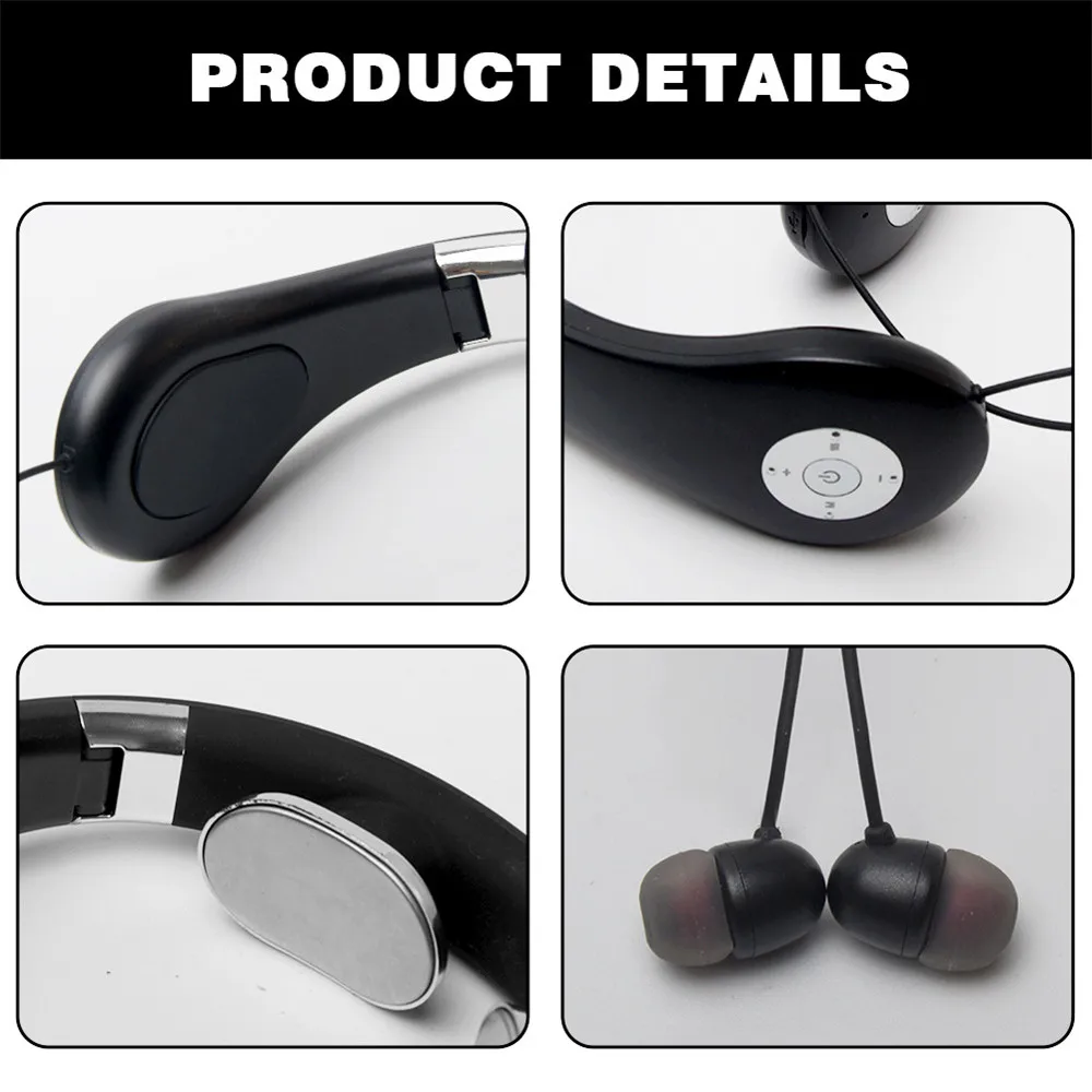 

Electric Neck Massager & Wireless Neckband Earphone Pain Relief Tool Health Care Relaxation Machine Body Massager