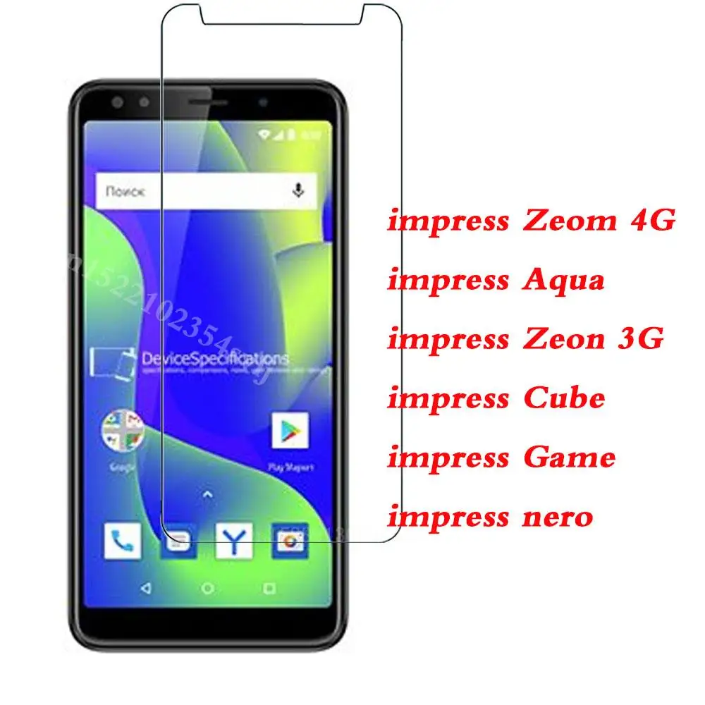 Закаленное стекло 2.5D 9H для Vertex impress Zeom Aqua Zeon Cube Game nero 3G 4G защита экрана защитная