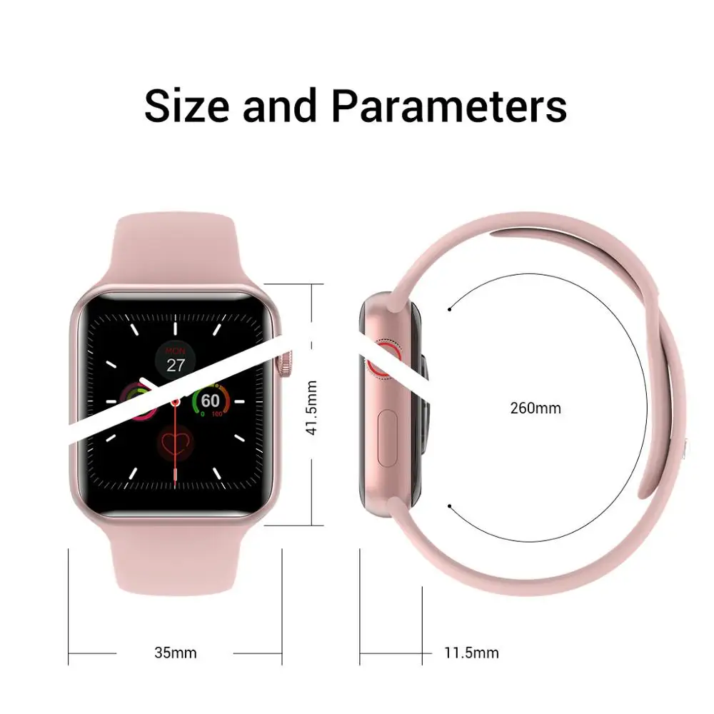 SmartWatch V6 Heart Rate Monitor waterproof Smart watch women man for IOS Apple iPhone Android phone PK watch 5 IWO 11/12 P68/70