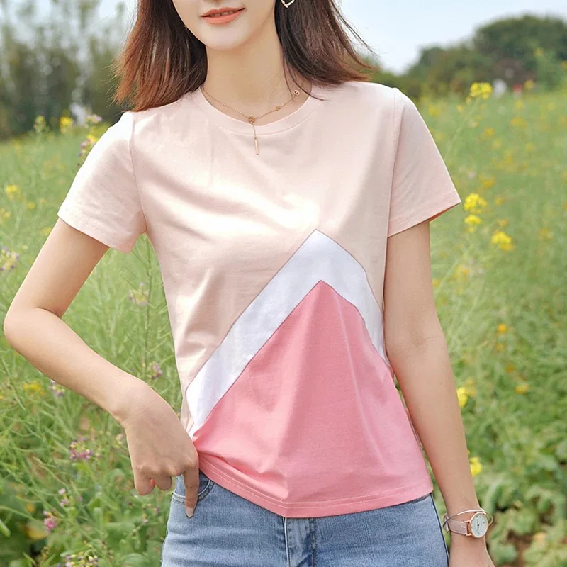 

Fashion Logo orange Printing T Shirts Women's Short Sleeve Fashion 100% cotton Female T-Shirts