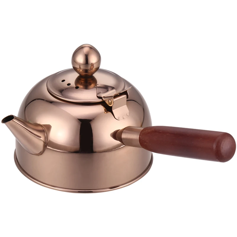 

Japanese 304 stainless steel home cooking kungfu tea kettle accessories infuser tea pot single handle side hot water teapot
