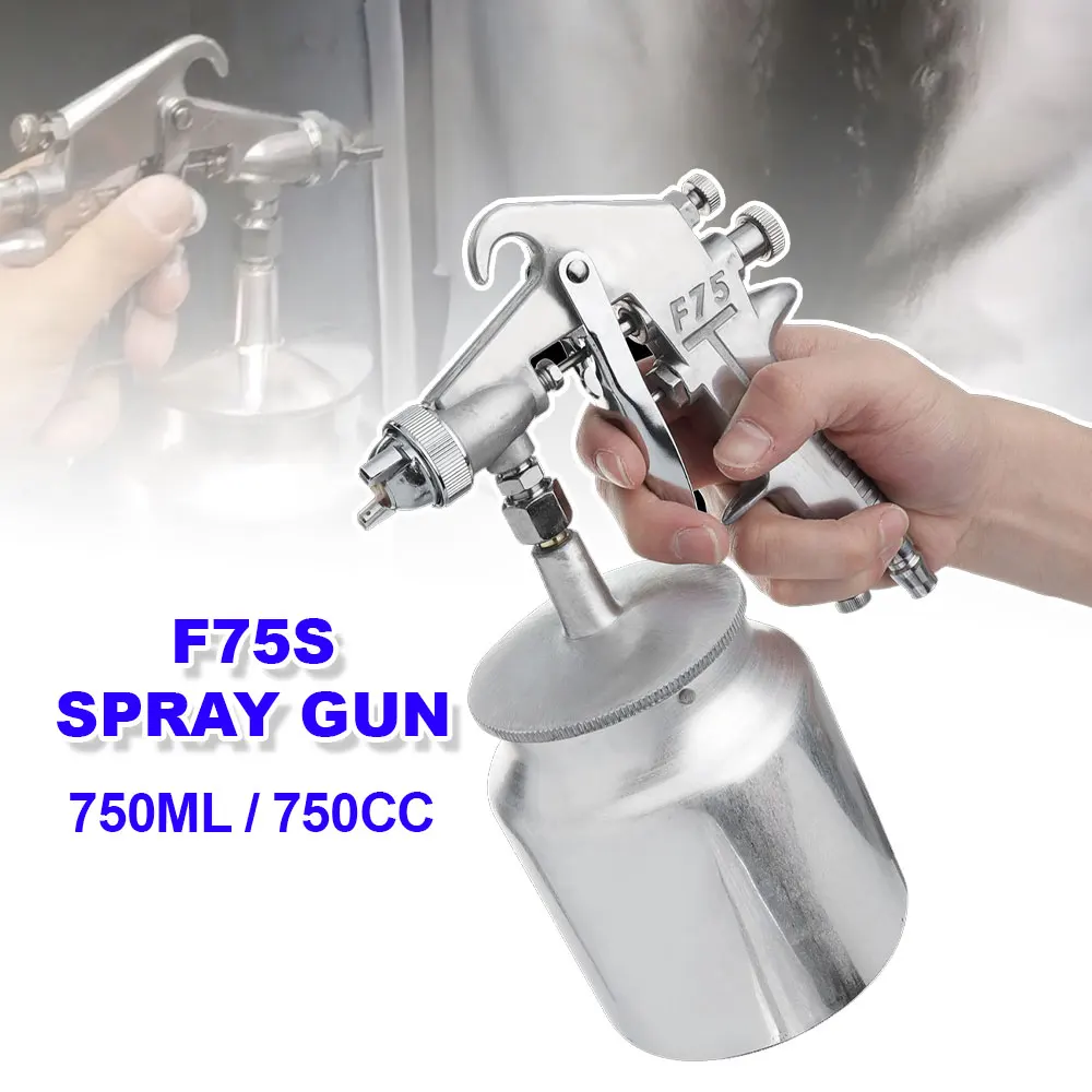 

F75 Spray Gun Air Spray Gun Pneumatic Paint Spray Gun with 750ML Cup Airbrush Sprayer For Painting Cars