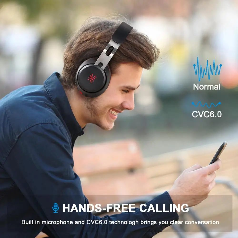 Oneodio Bluetooth наушники с микрофоном Спортивная беспроводная гарнитура 5 0 Накладные