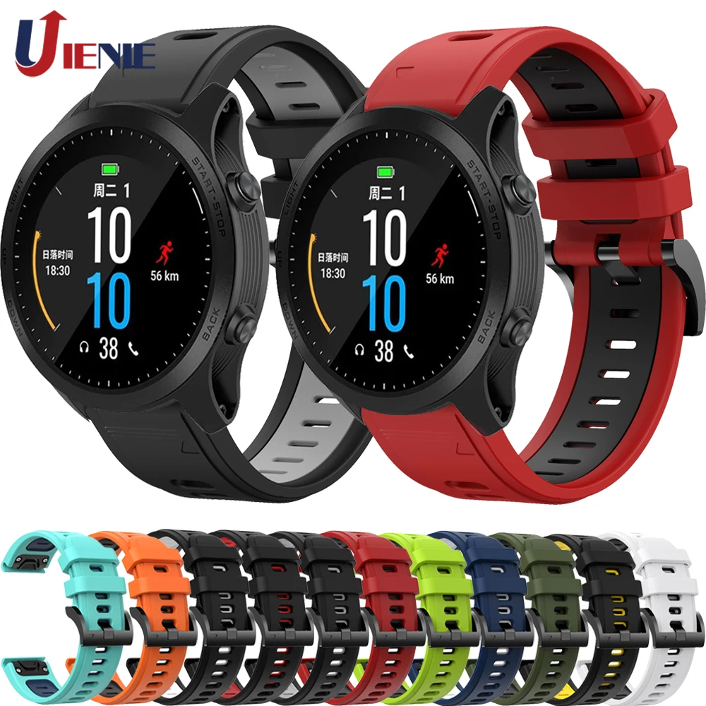 Ремешок силиконовый для наручных часов Forerunner 935 945 Garmin Fenix 6 6Pro 5 5Plus