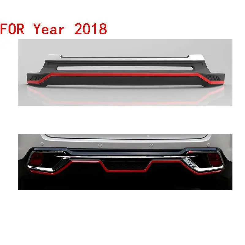 Автомобильная модификация Automovil протектор Авто наружный тюнинг задний диффузор Передние Губы автомобильные бамперы 18 для Toyota Highlander