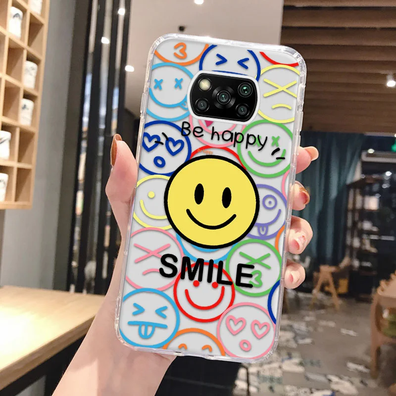 

Poco X3 Pro Case Silicone Clear Smiley Cover For Xiaomi Pocox3 Pro Poco X3Pro Pocox3 Pro Poco X3Pro Soft Camera Protector Shell