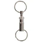 1 шт., съемный брелок для ключей, быстросъемный двойной Съемный брелок для ключей, держатель с защелкой, стальные хромированные раздвижные брелоки