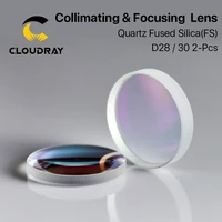 spherical focusing lens d28 d30 f75100125150155200mm 2pcs quartz fused silica for high energy fiber laser 1064nm